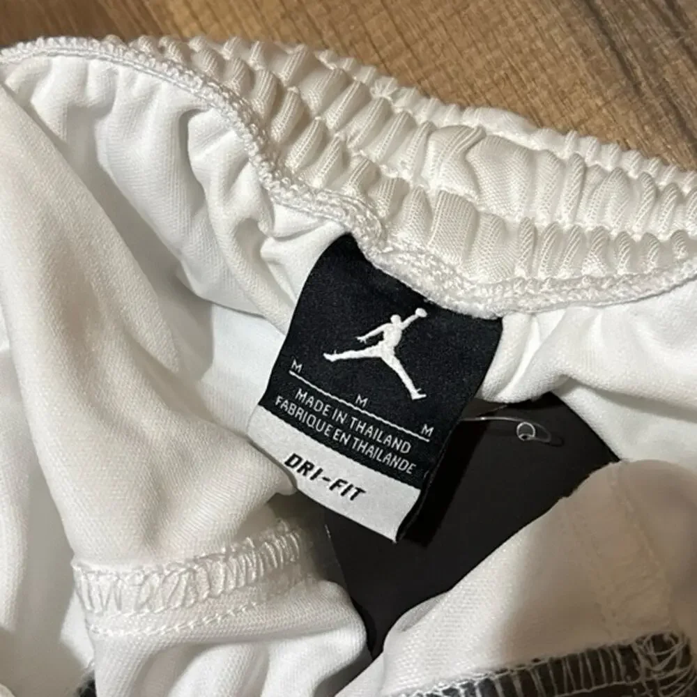 2010 Air Jordan Sport Cut Silky Dazzle Vintage Baggy White Grey Shiny Shorts